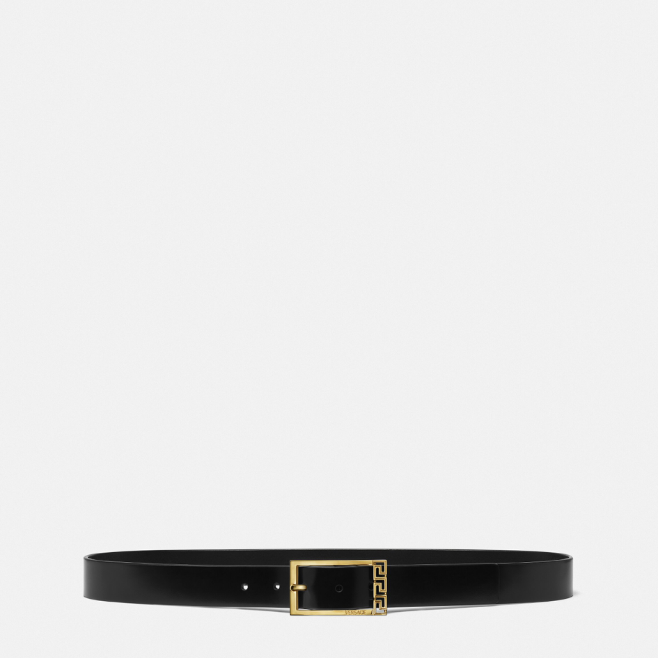 Greca Leather Belt 3 cm