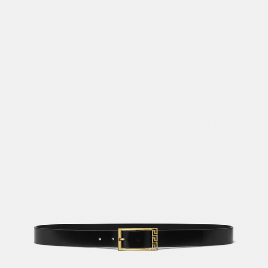 Greca Leather Belt 3 cm