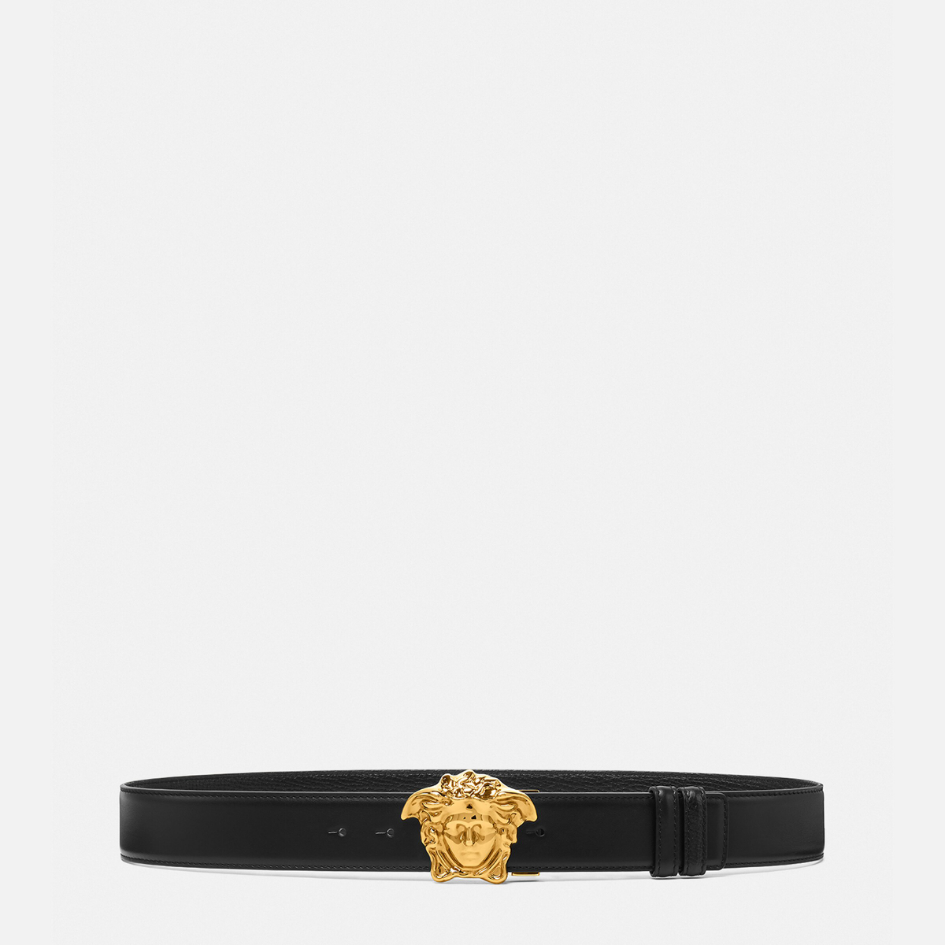 La Medusa Reversible Leather Belt 4 cm