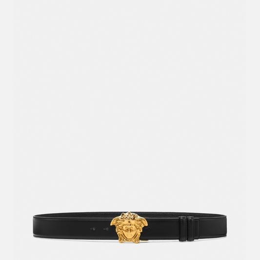 La Medusa Reversible Leather Belt 4 cm