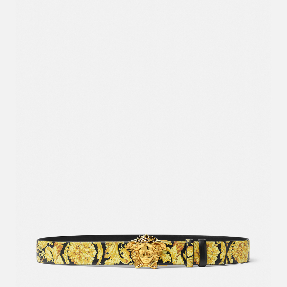 La Medusa Reversible Leather Belt 4 cm