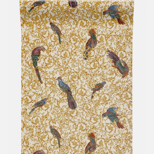 Barocco Birds Print Wallpaper