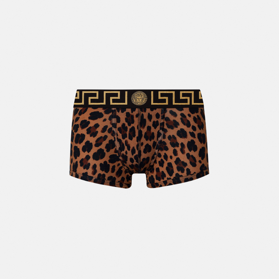 Leopard Greca Border Trunks