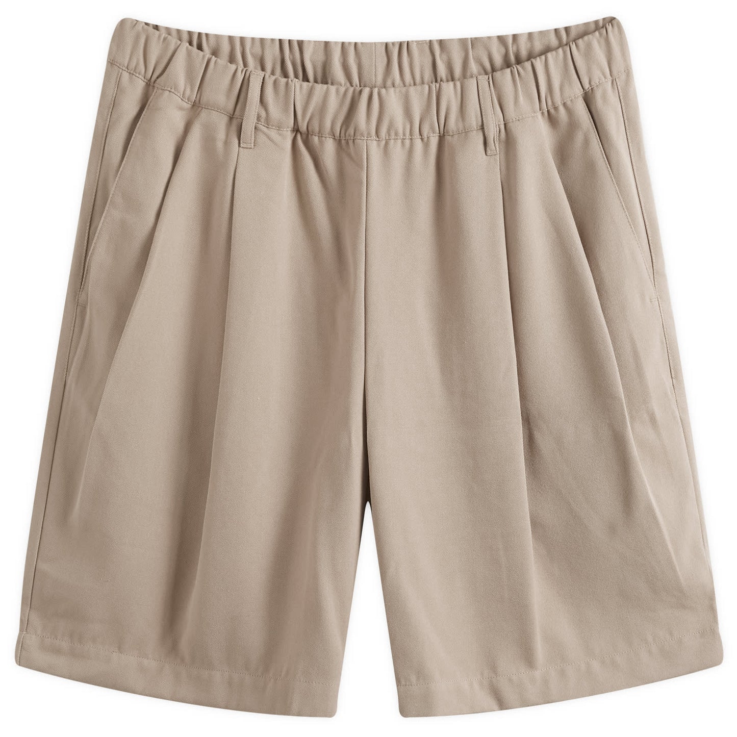 Pleated Twill Shorts