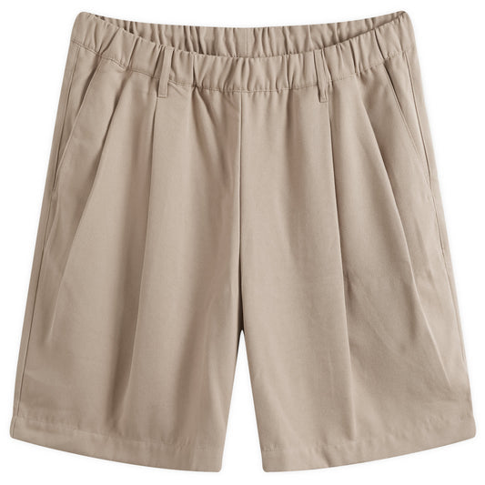 Pleated Twill Shorts