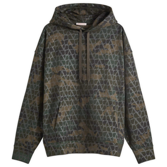 V Logo Camo Popover Hoody