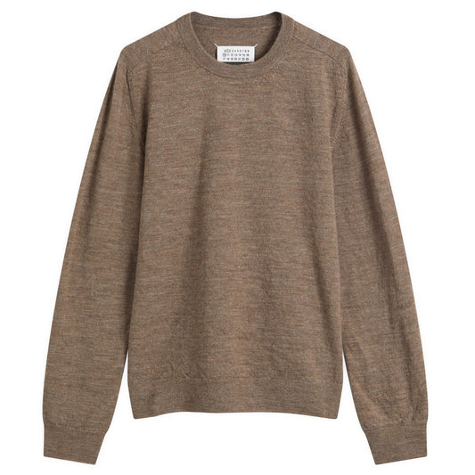 Elbow Patch Crew Neck Jumper