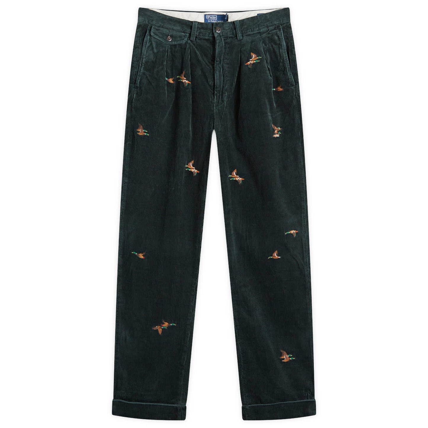 Duck Embroidery Pleated Chino