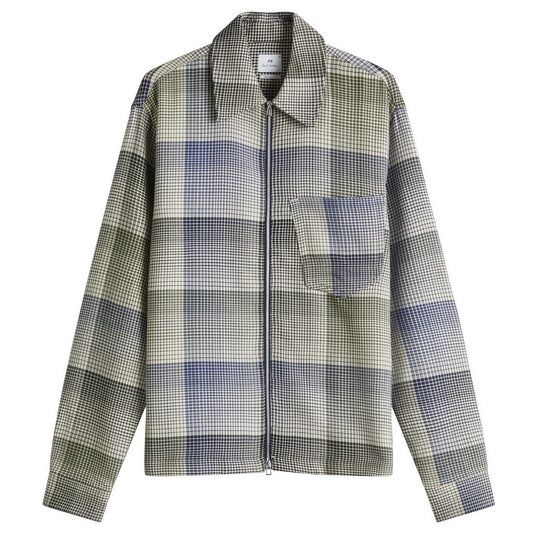 Zip Front Plaid Shirt