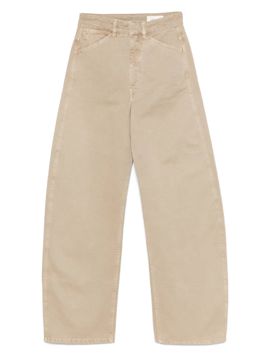 High-Rise Curved Jeans