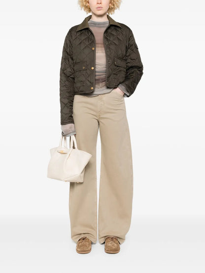 High-Rise Curved Jeans