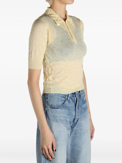 Wool Polo Top