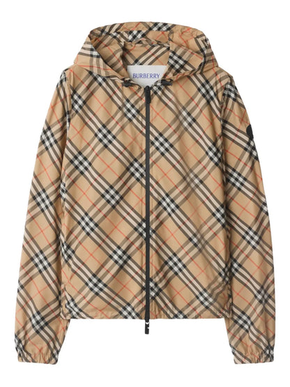 Check Hooded Jacket