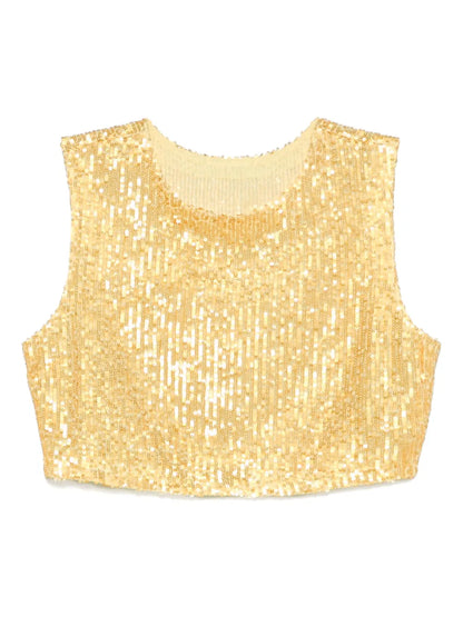 Sequinned Crop Top