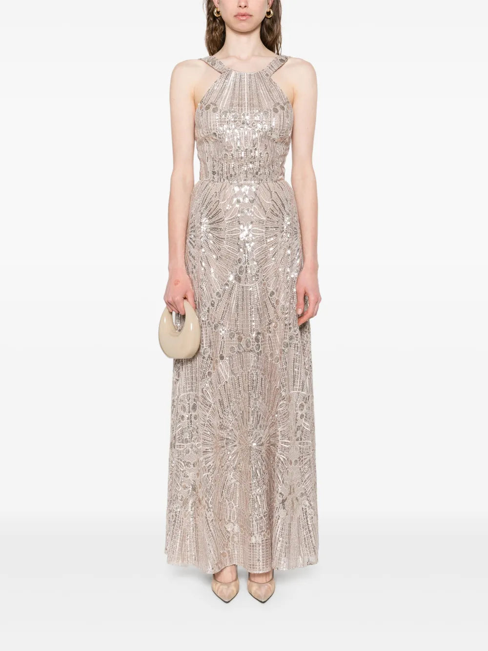 Sequin-Embellished Maxi Dress