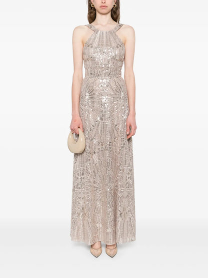 Sequin-Embellished Maxi Dress