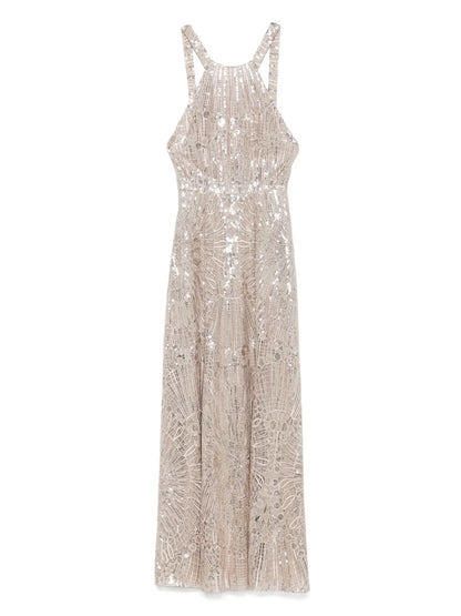 Sequin-Embellished Maxi Dress