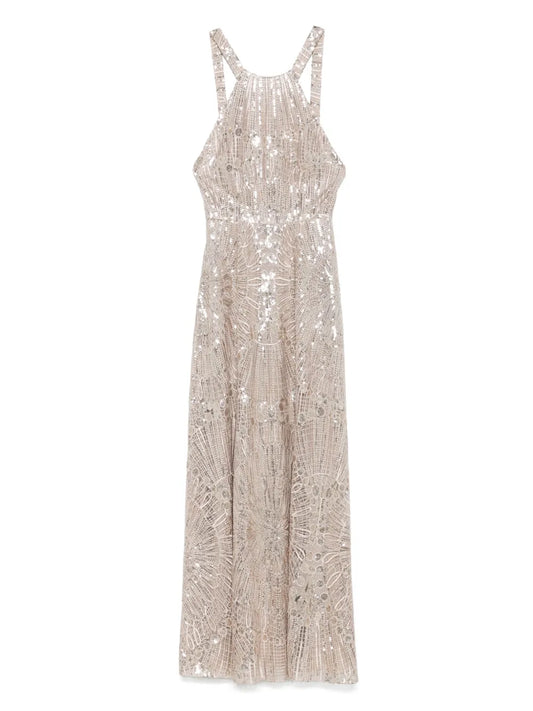 Sequin-Embellished Maxi Dress