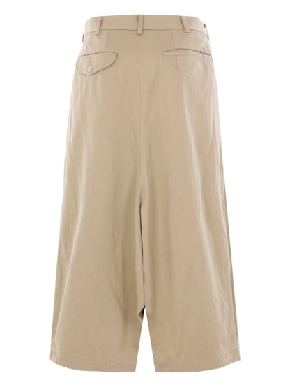 Gabardine Wide-Leg Trousers