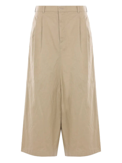 Gabardine Wide-Leg Trousers