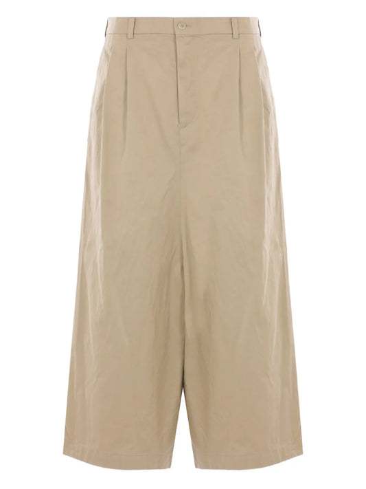 Gabardine Wide-Leg Trousers