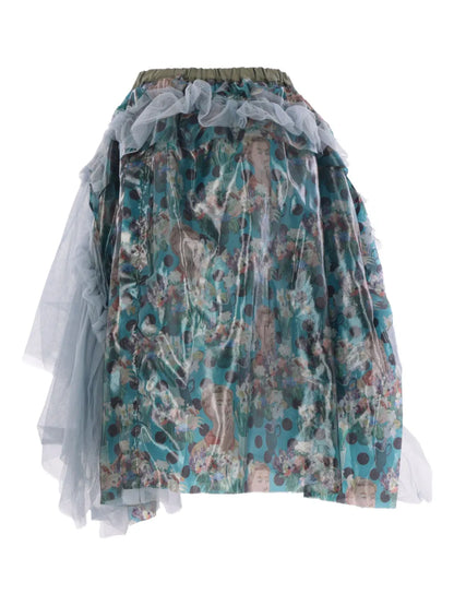 Printed Asymmetric Skirt