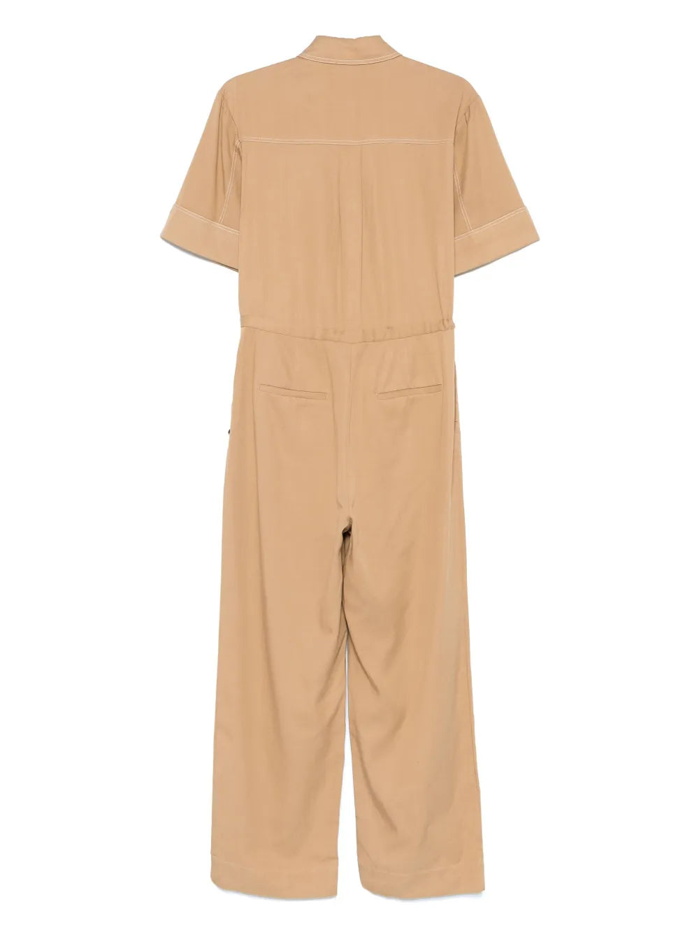Gabardine-Weave Jumpsuit