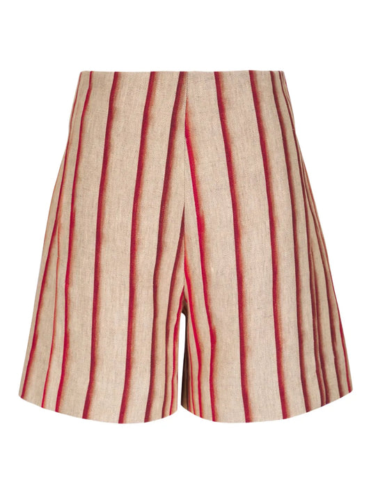 Striped High-Waisted Shorts