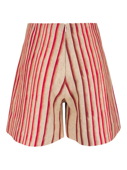 Striped High-Waisted Shorts