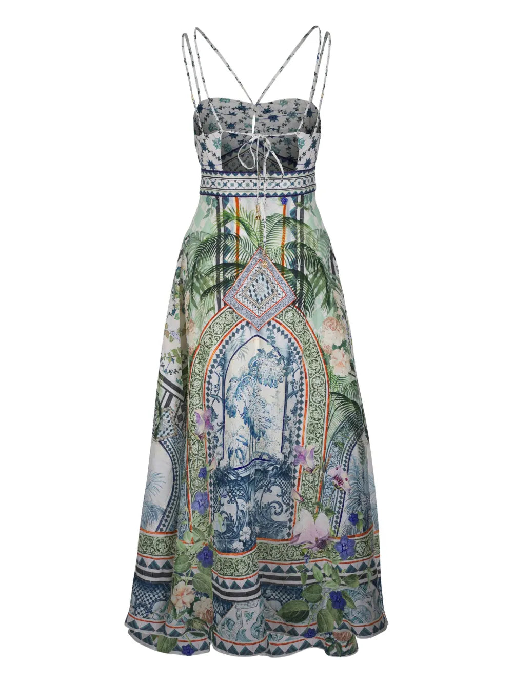 Jardim Party-Print Maxi Dress