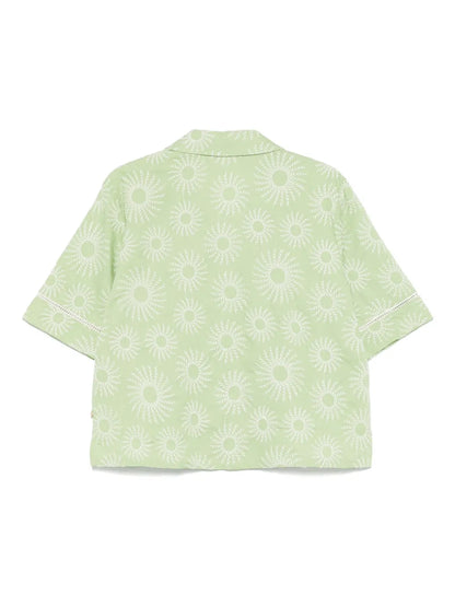 Floral-Embroidered Shirt