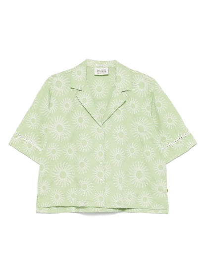 Floral-Embroidered Shirt