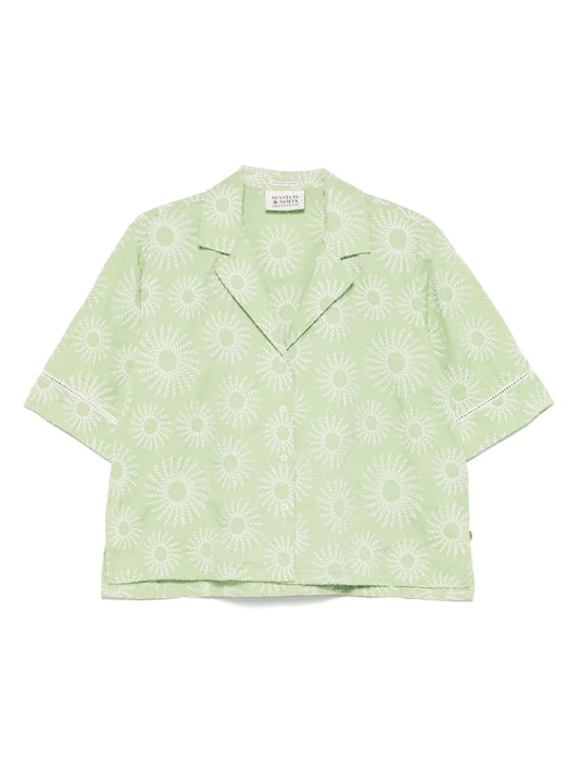 Floral-Embroidered Shirt