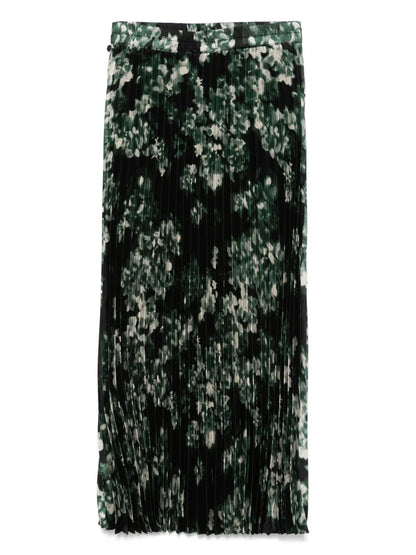 Plissé Midi Skirt