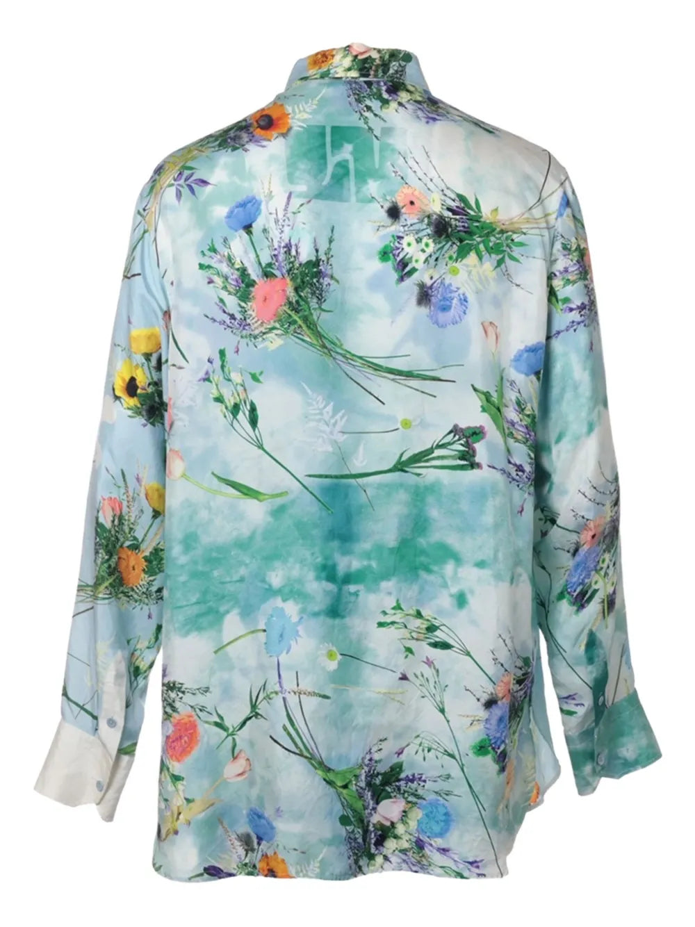Floral-Print Silk Shirt