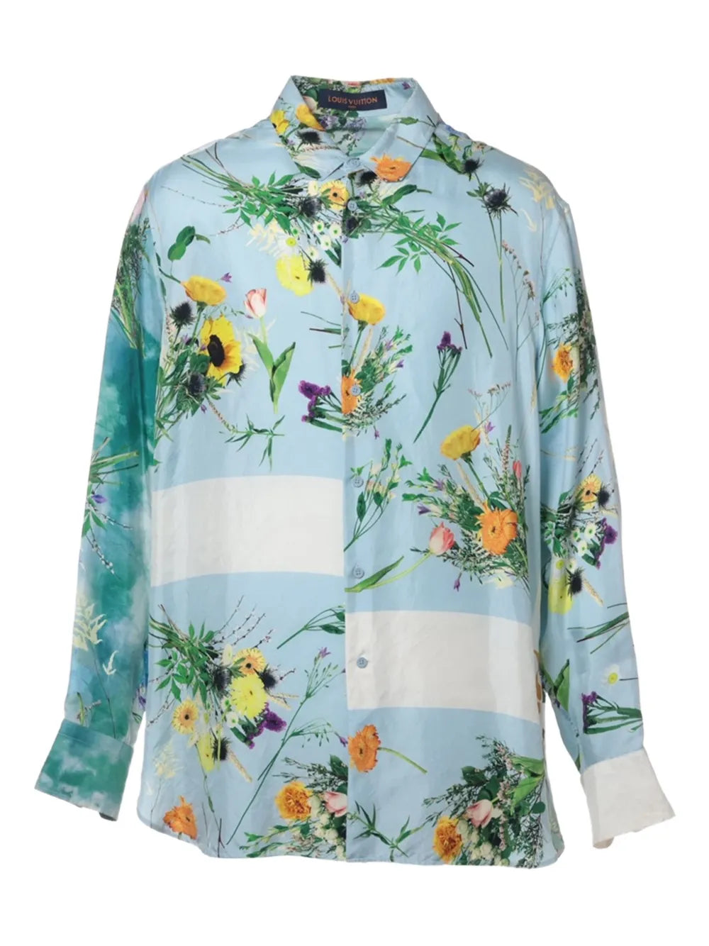 Floral-Print Silk Shirt