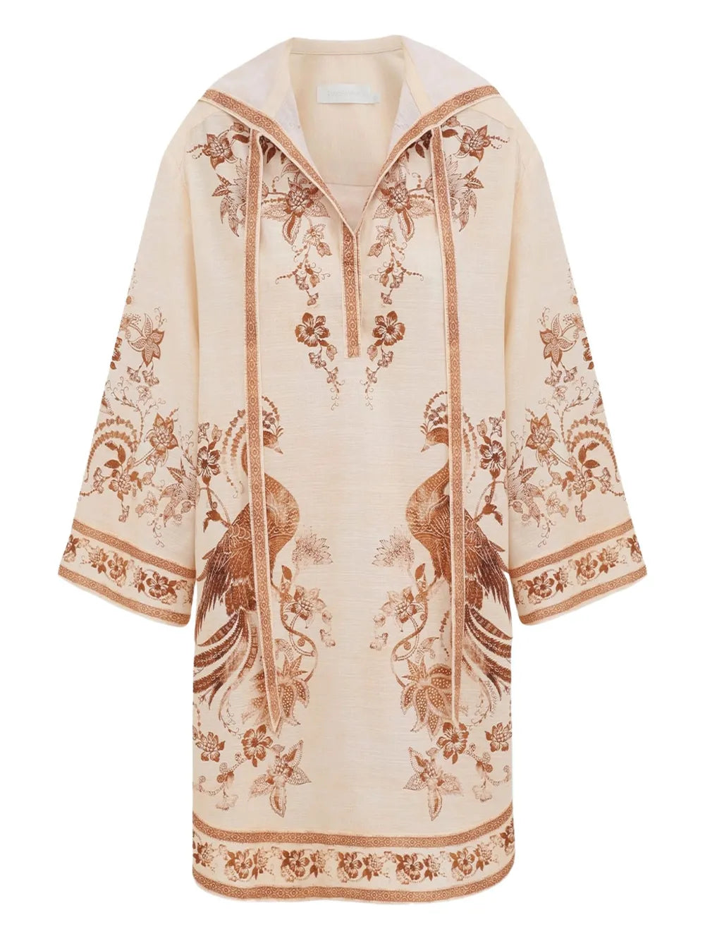 Embroidered Hooded Dress