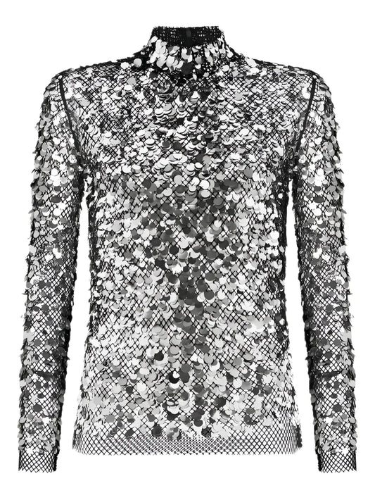 Sequin-Embellished Top