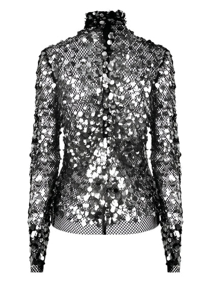 Sequin-Embellished Top