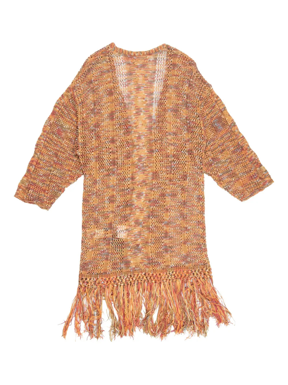 Fringed Knit Coat