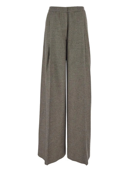 Herringbone-Patterned Trousers