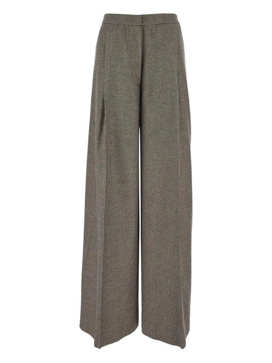 Herringbone-Patterned Trousers