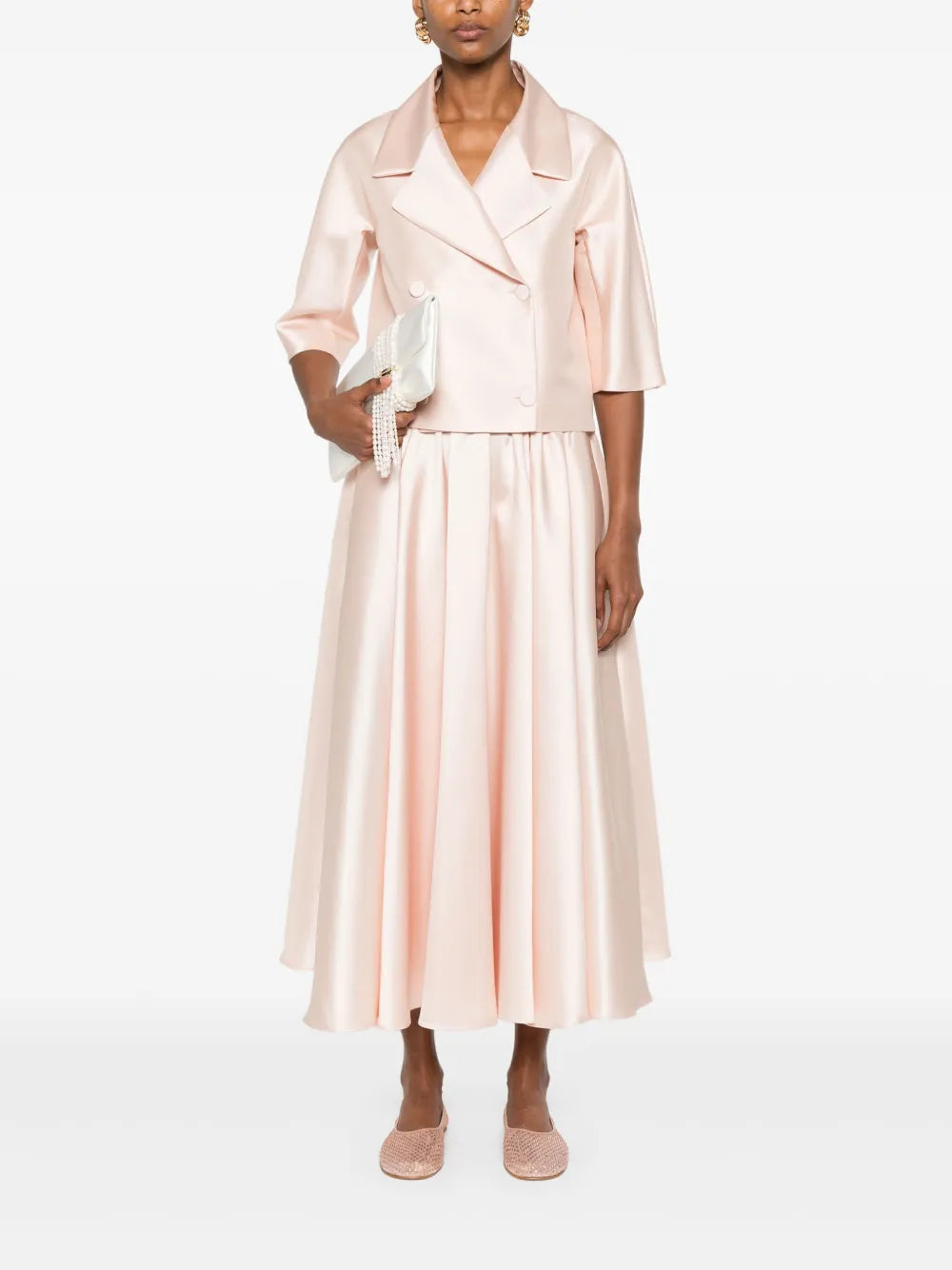 Satin Midi Skirt