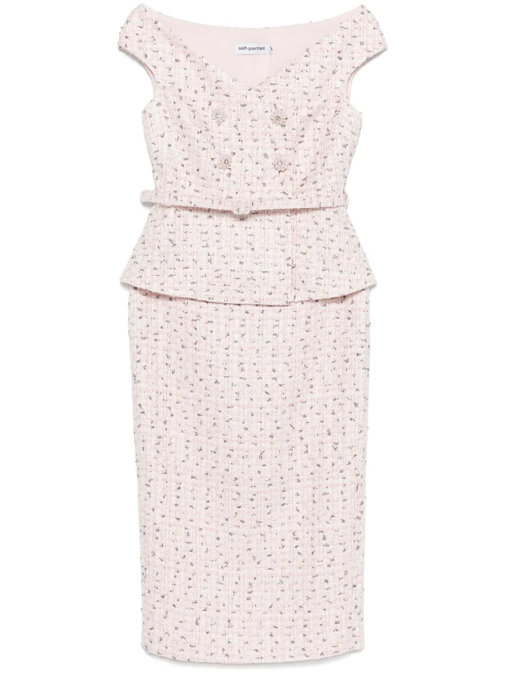 Bouclé Midi Dress