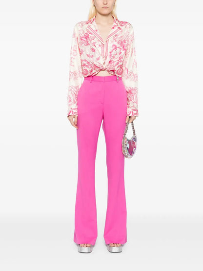 Underwater Barocco Knotted Crop Shirt