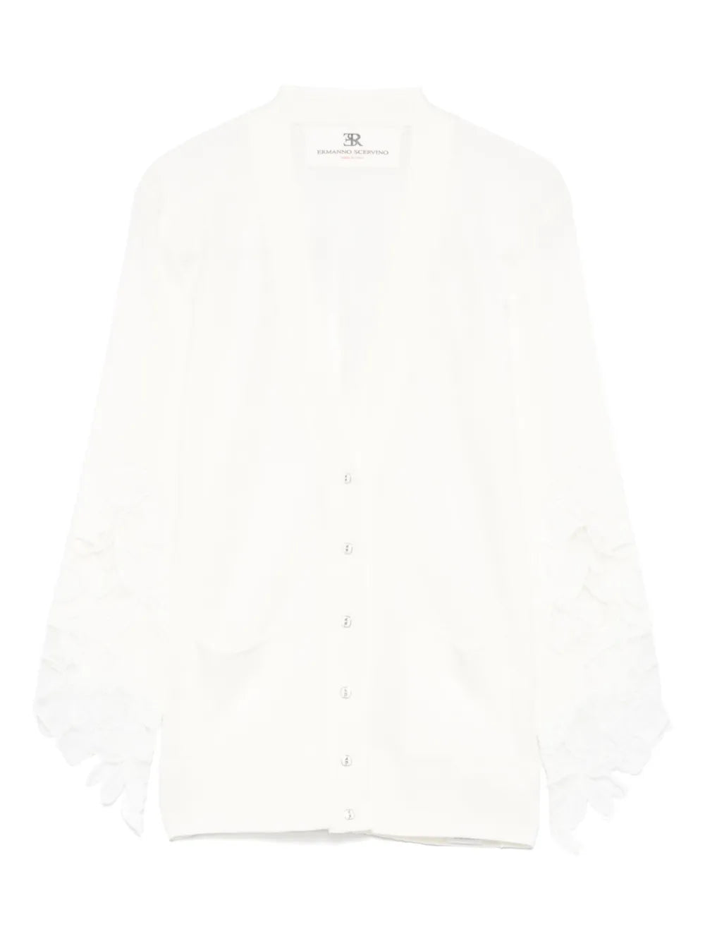 Lace-Appliqué Cardigan