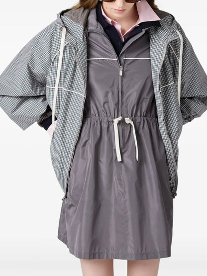 Checked Bomber Jacket