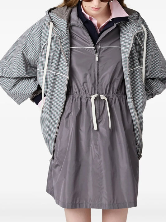 Checked Bomber Jacket