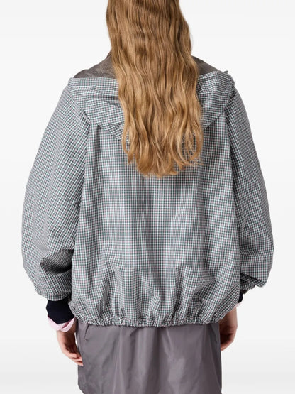 Checked Bomber Jacket