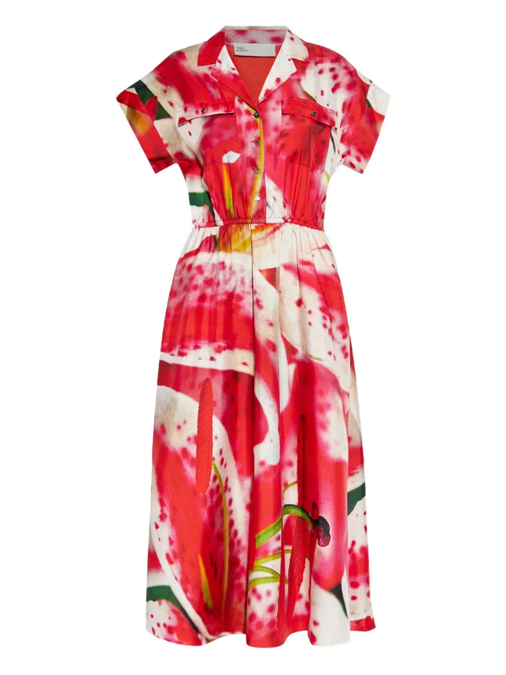 Graphic-Print Midi Dress